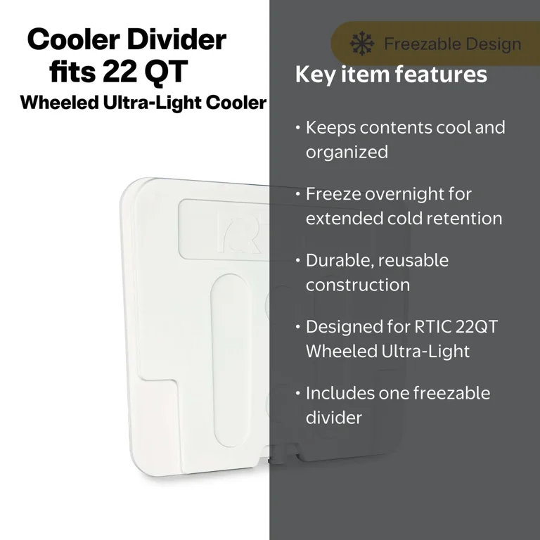 RTIC Freezable Cooler Divider, for Ultra-Light Cooler, fits