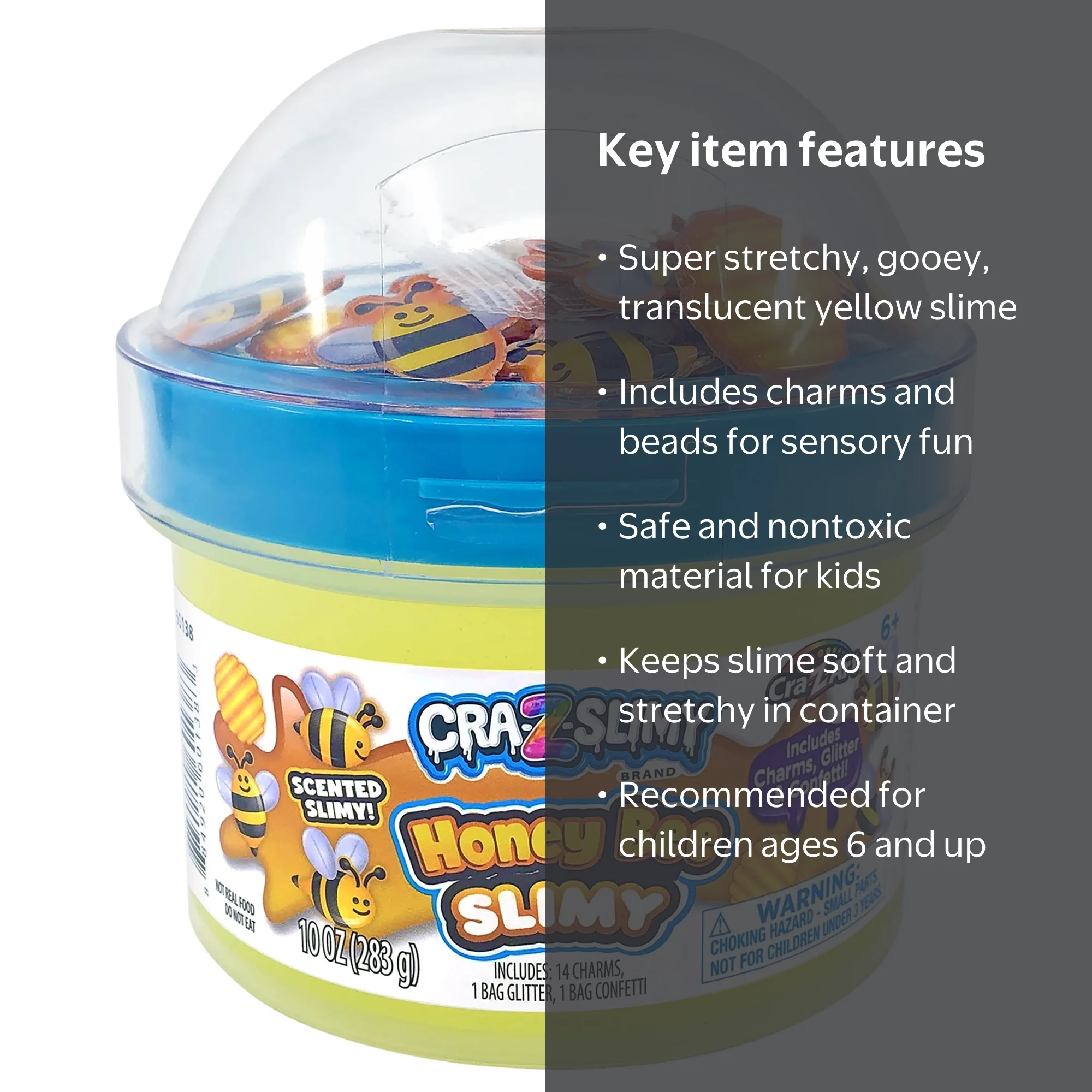 Cra-Z-Art Cra-Z-Slimy Honey Bee Slime, Yellow Slime, Ages 6 and up