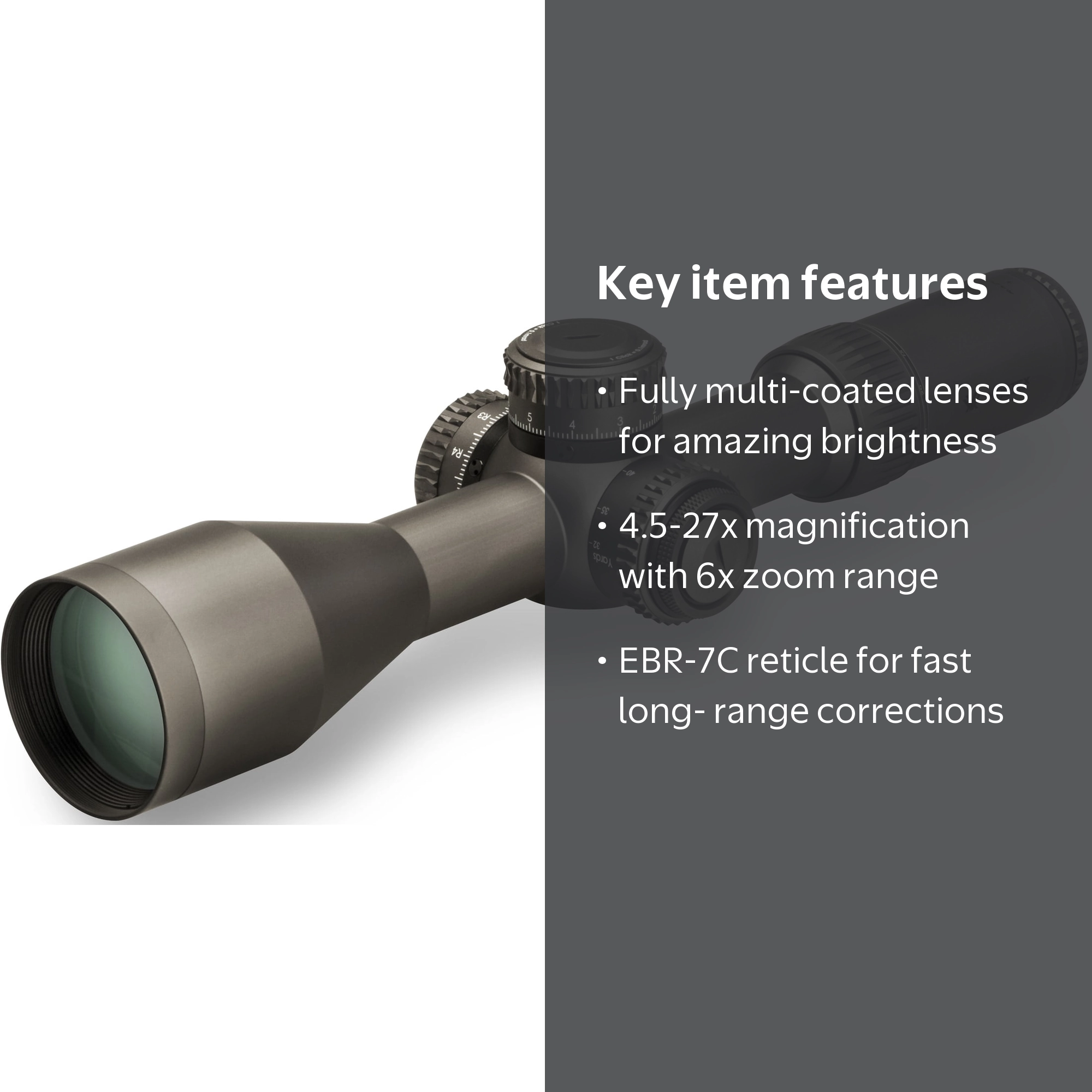 vividstrike RR以外4コン　PR2枚付き VORTEX Razor Gen II 4.5-27x56 EBR-7C MRAD (RZR-42708) - Walmart.com