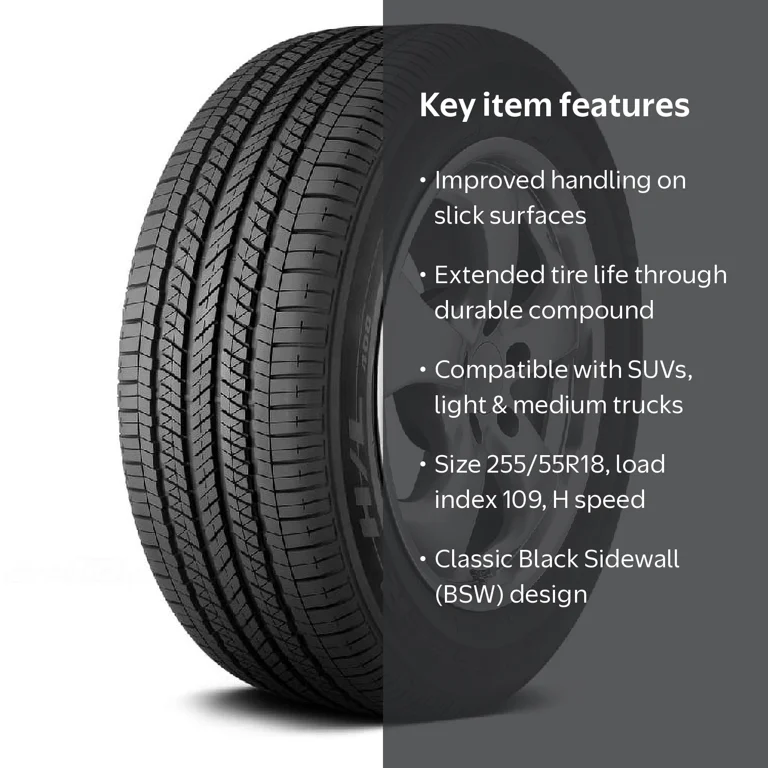 Bridgestone Dueler H/L 400 255/55R18 Tire - All Season - Walmart.com