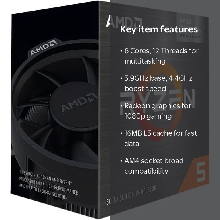 AMD Ryzen 5 5600G 6-Core 3.9 GHz Socket AM4 Desktop Processor