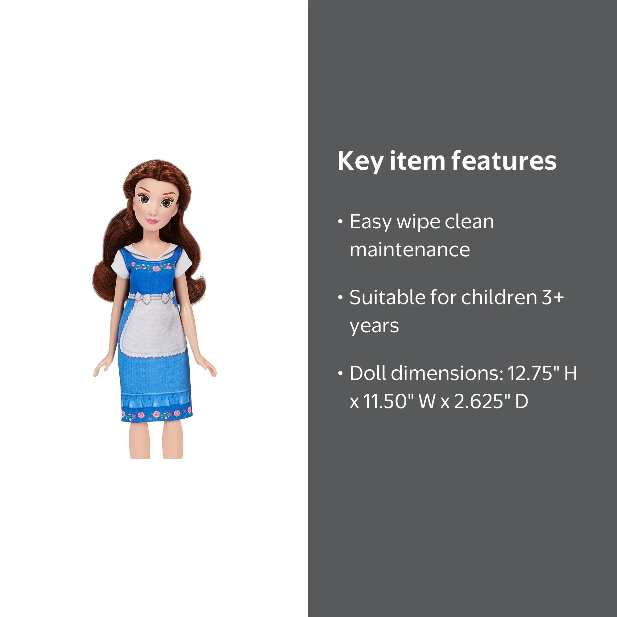 Disney Princess Belle Doll with Dress Accessories and Wardrobe