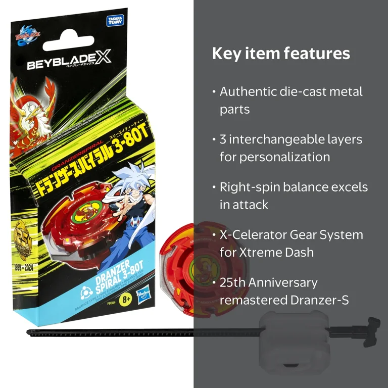 Beyblade X Dranzer Spiral 3-80T Anniversary X-Over with Battling