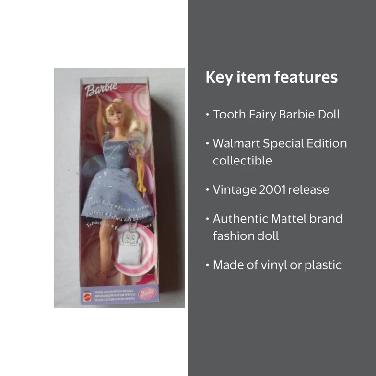 Tooth Fairy Barbie Doll Walmart Special Edition 2001 Mattel 50622