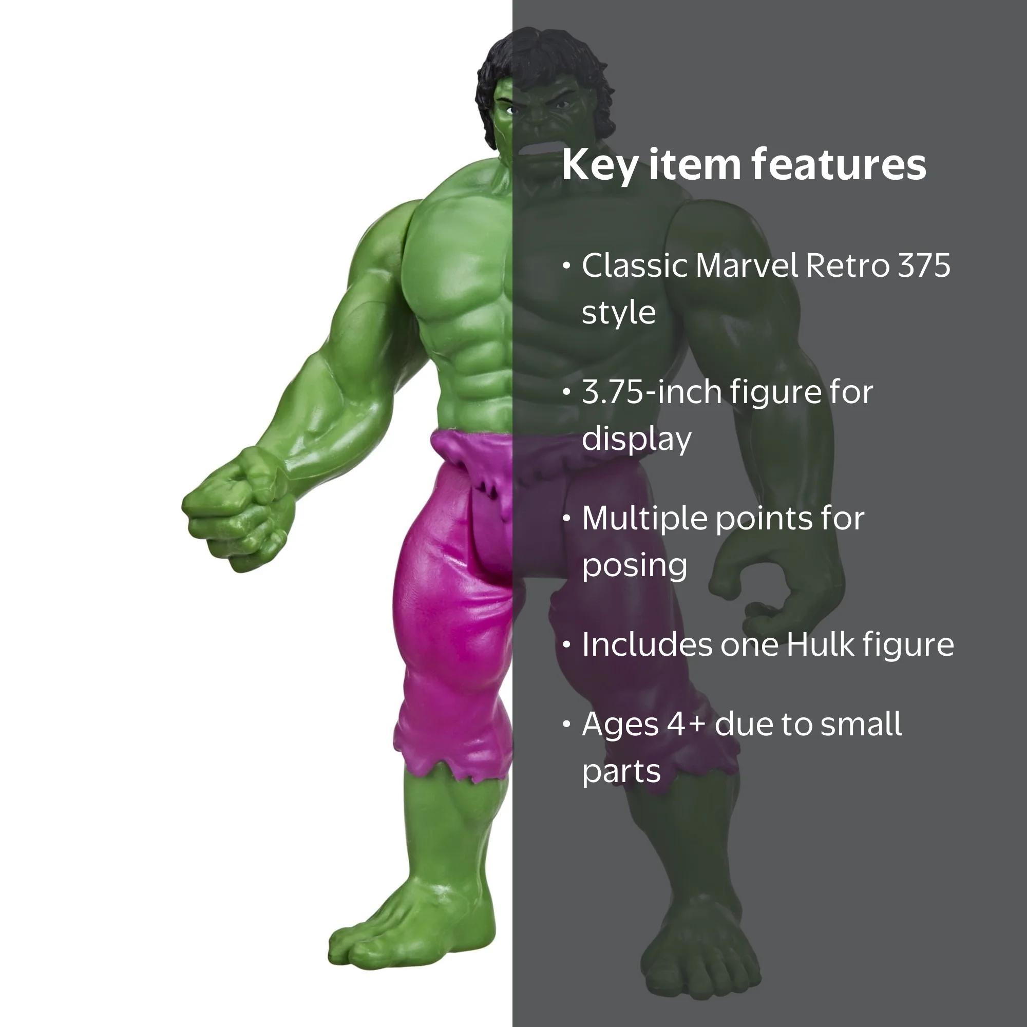Hasbro Marvel Legends Series: Retro 375 Collection Hulk Action