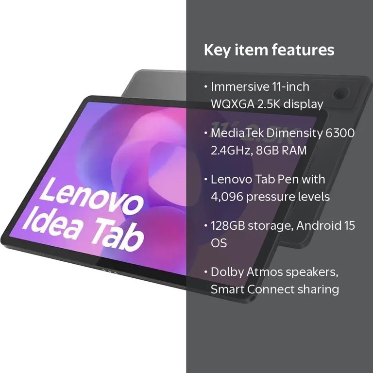 Lenovo, Idea Tab ZAFR0928US, 11 inch, Gray, 2.5K display with
