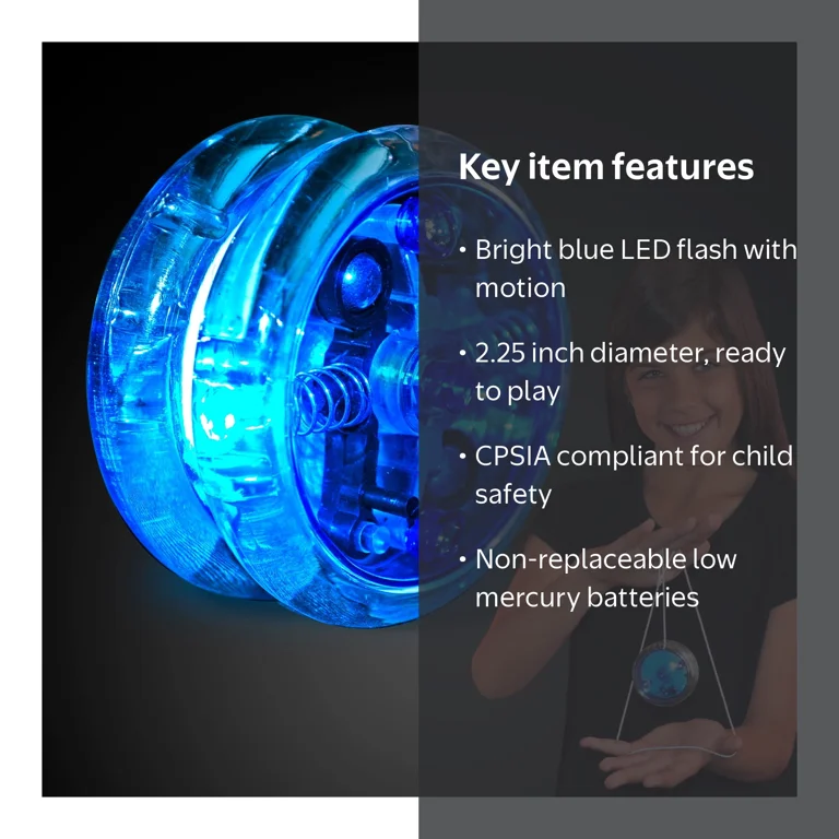FlashingBlinkyLights Blue LED Yo Yo for Kids - Walmart.com