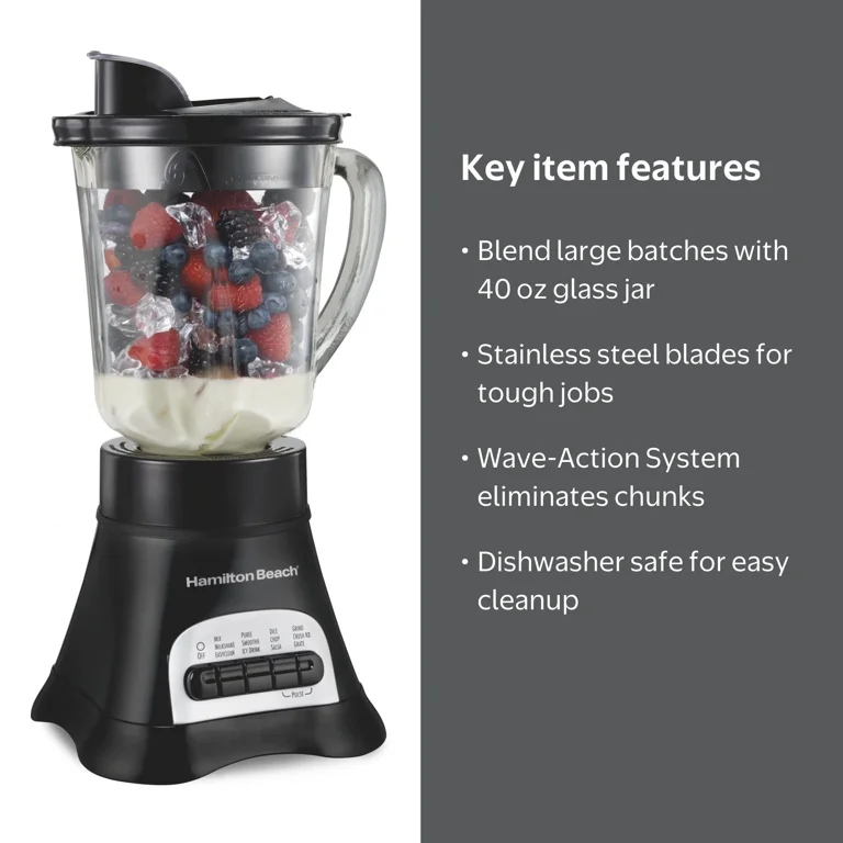 Hamilton Beach Multi-Function Smoothie Blender for Kitchen, 40 oz