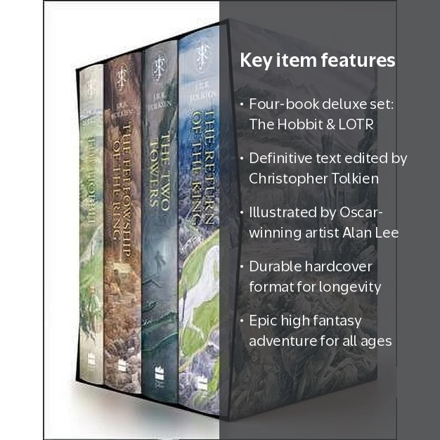 HarperCollins The Hobbit and Lord of the Rings 4-Book Boxed Set