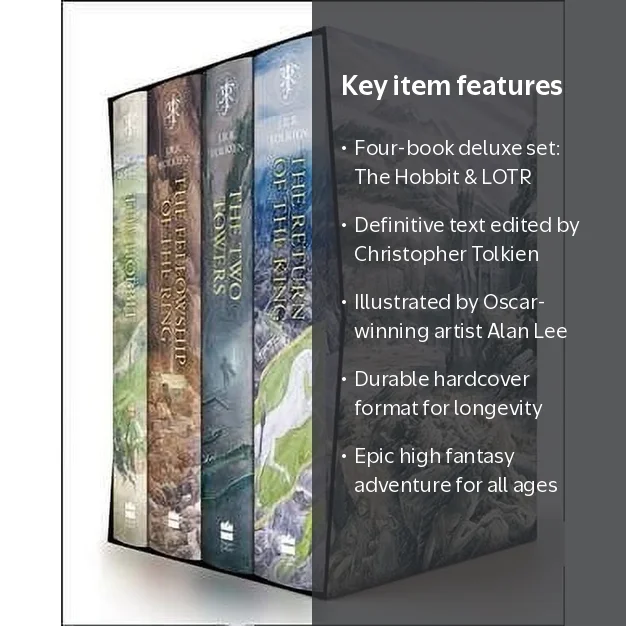 HarperCollins The Hobbit and Lord of the Rings 4-Book Boxed Set