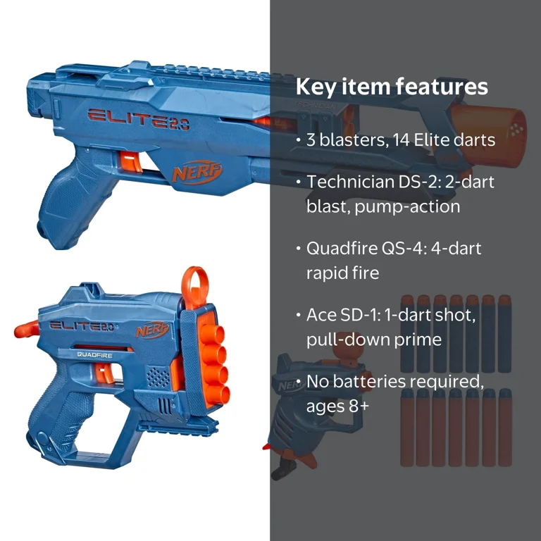 Free Shipping! Nerf Loadout Pack with 3 Blasters including