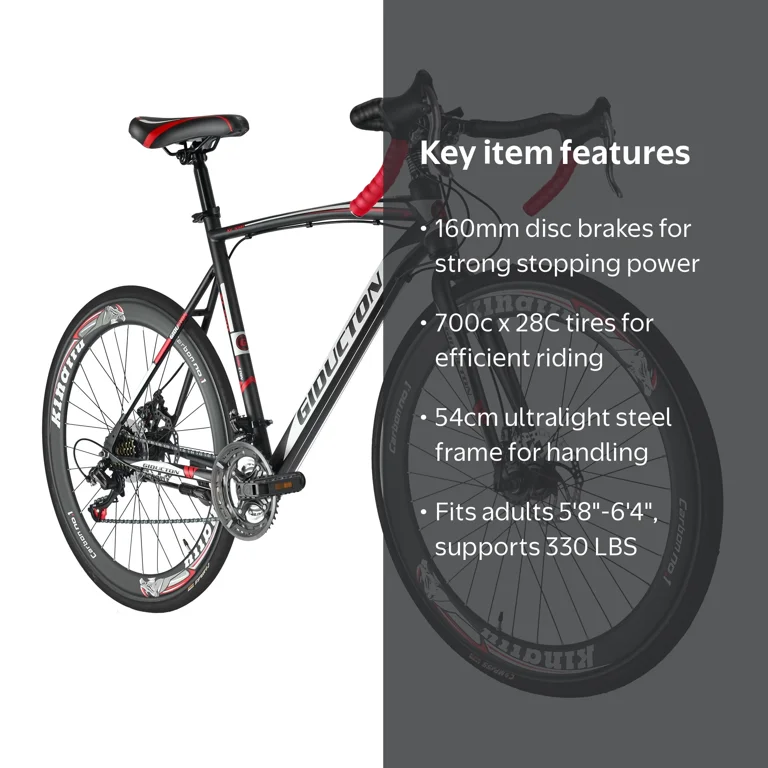 Eurobike, Road Bike, 700C Wheel, 21 Speed Racing Bicycle for Men