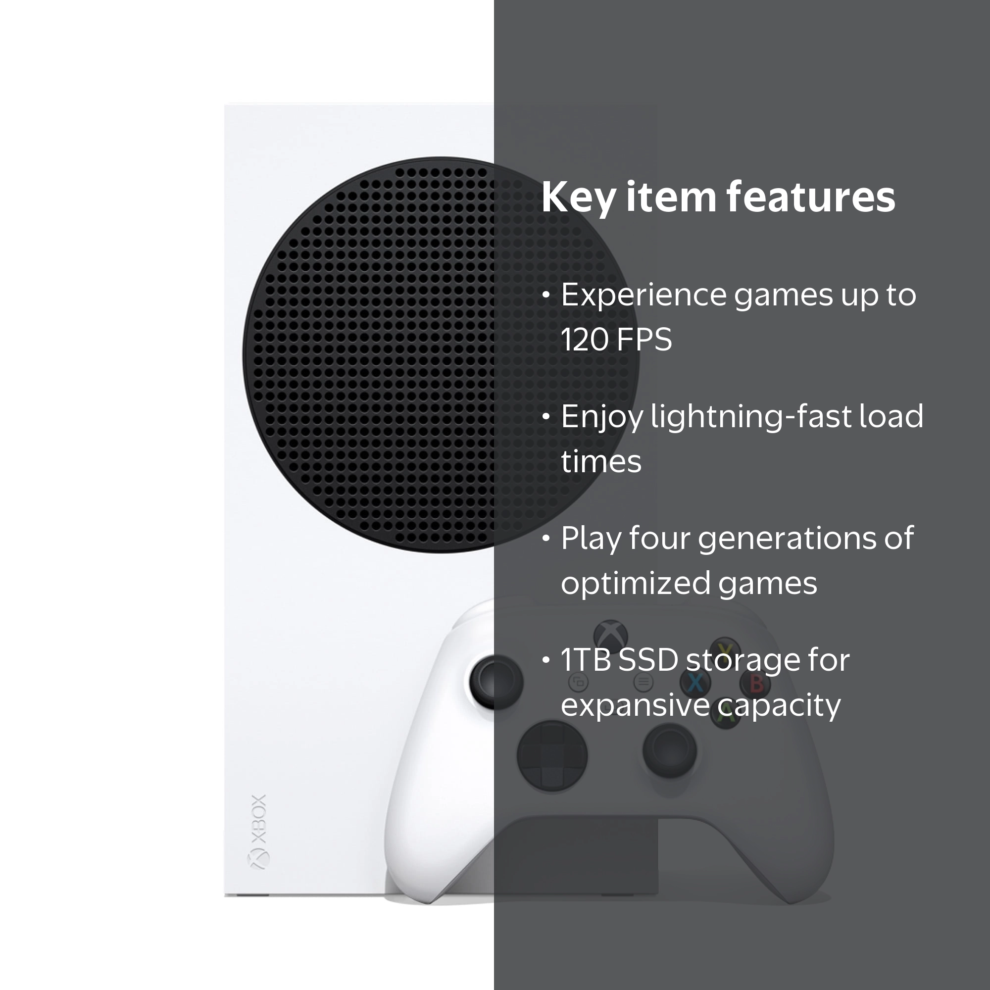 XBOX Series S - All Digital Gaming Console 1TB SSD, White