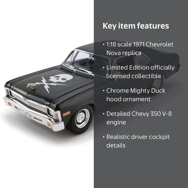 1971 Chevrolet Nova - Matte Black from Death Proof 1:18 Scale