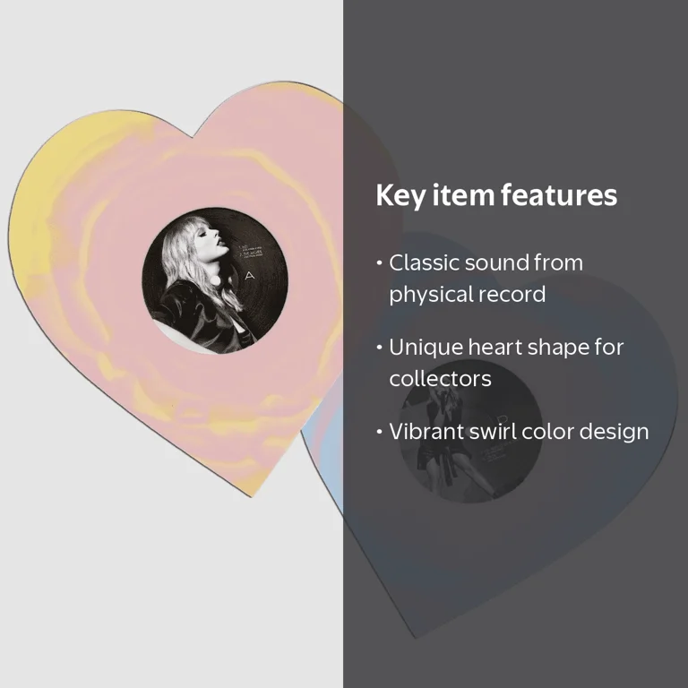 Taylor Swift, Lover Live From Paris Heart Shaped Vinyl - Walmart.com