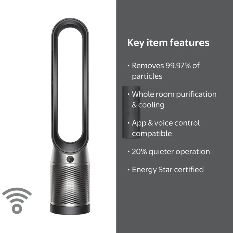 Dyson, Purifier Cool‚Ñ¢ Connected Tower Fan, TP07, Black/Nickel