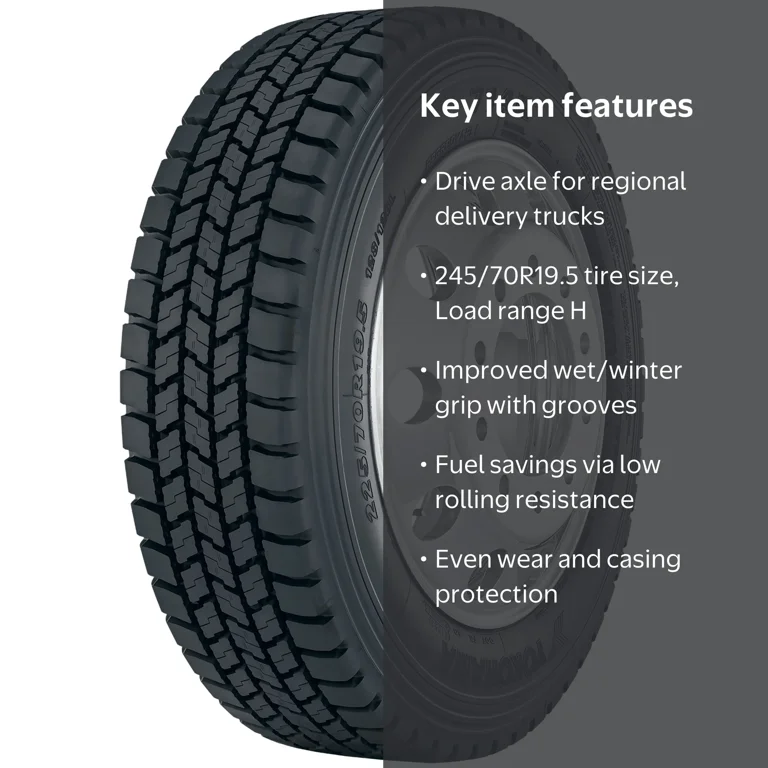 Yokohama 714R 245/70R19.5 108L H Commercial Tire - Walmart.com