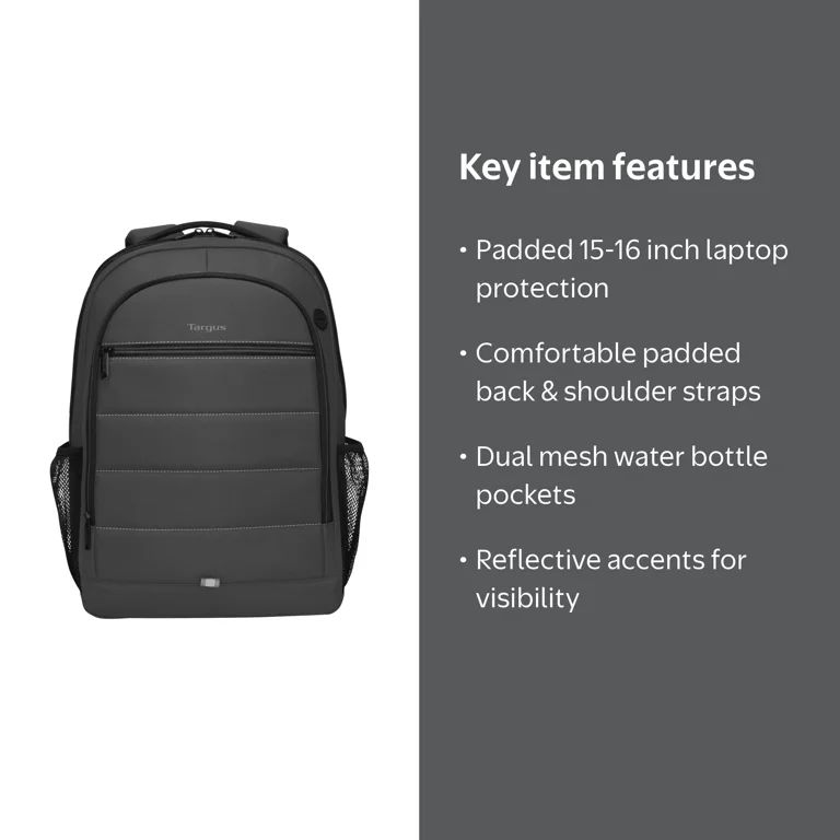 15.6 laptop tablet backpack bebp 215 black Targus 15.6" Urban Convertible (Black) TBB595GL away shoulder straps and a sleek side handle Targus 15.6" Slate Backpack, Gray