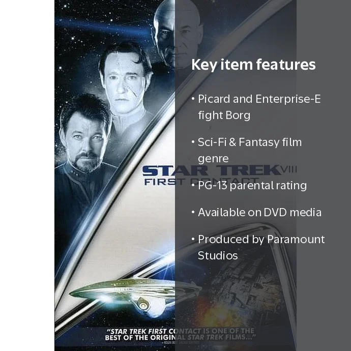 Paramount, DVD, Star Trek VIII First Contact, Borg, Sci-Fi