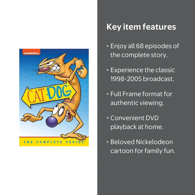 SDS, DVD, CatDog Complete Series, Full Frame, 68 Episodes