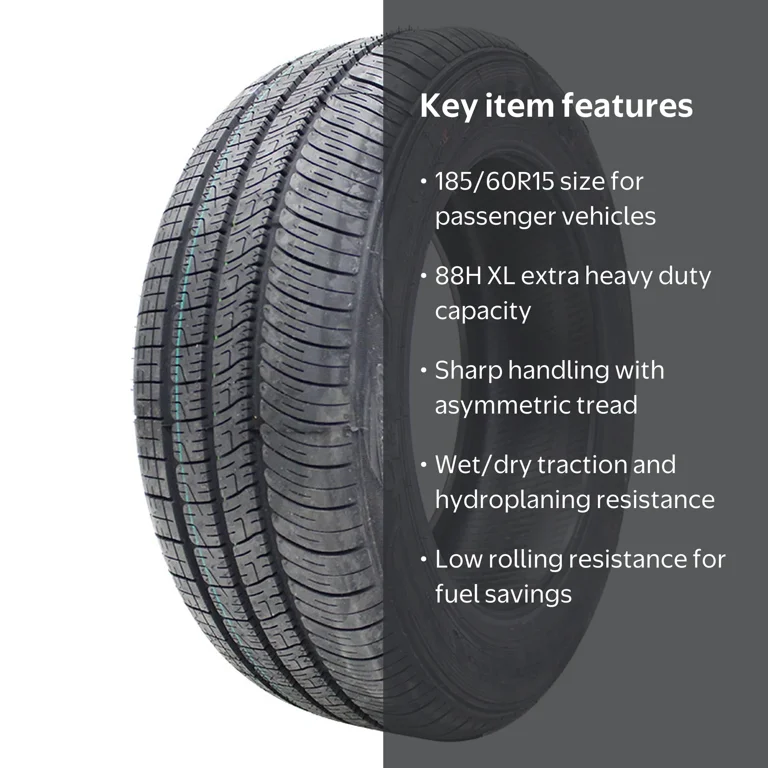 Zeetex ZT3000 P185/60R15 88H Tire, Ideal for Sedans, Coupes
