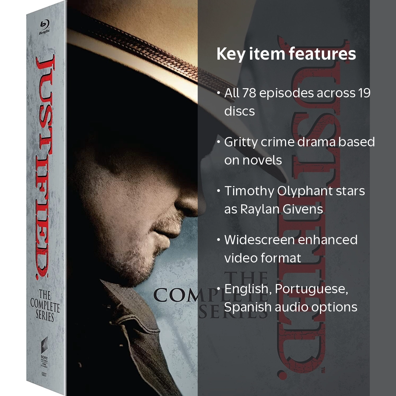 Proper XL, DVD series, 78 episodes, Justified The Complete Series