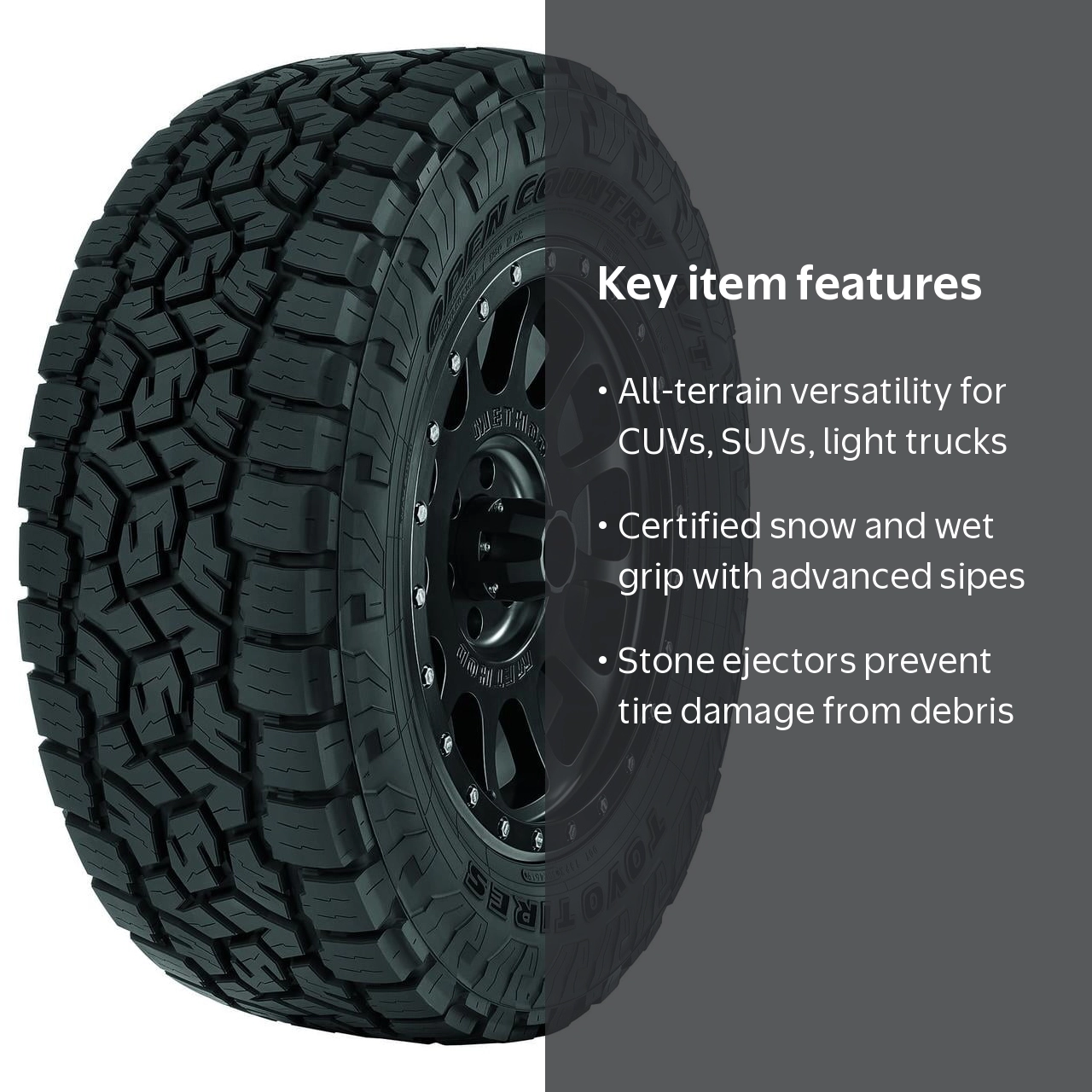 Toyo Open Country A/T III, 255/60R18XL, All-Terrain Tire Durable