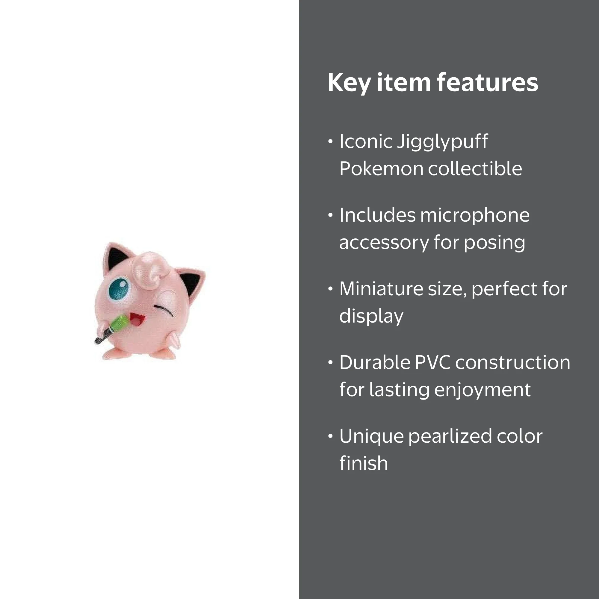 Pokemon Jigglypuff with Microphone Mini PVC Figure (Pearlized