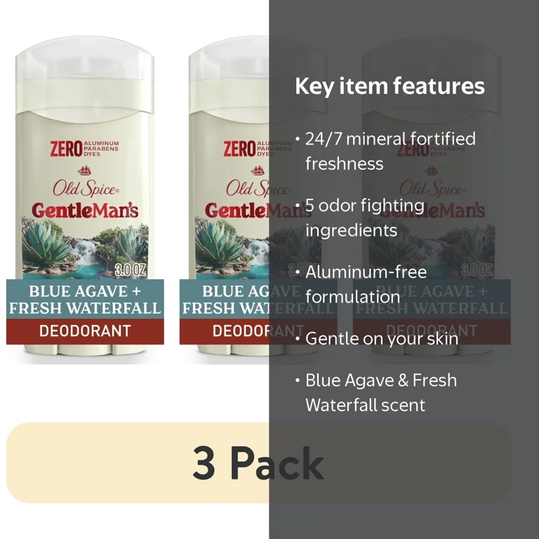3 pack) Old Spice GentleMan's Collection Men's Deodorant Stick