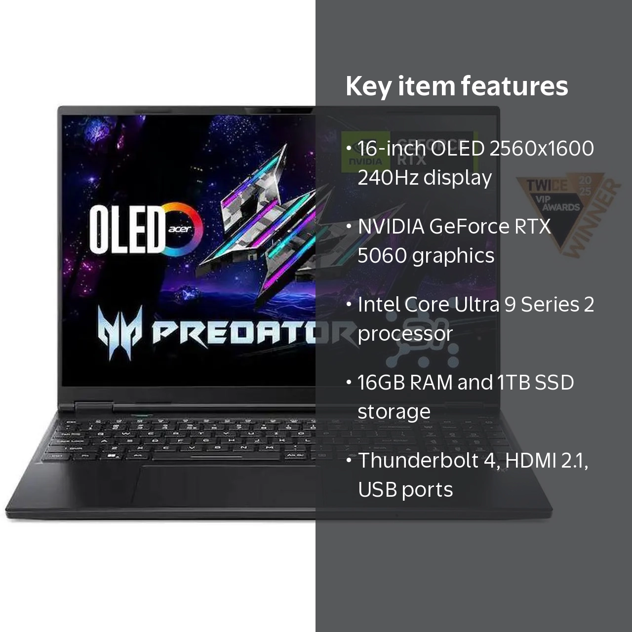 Acer - Predator Helios Neo 16S AI Gaming Laptop - 16