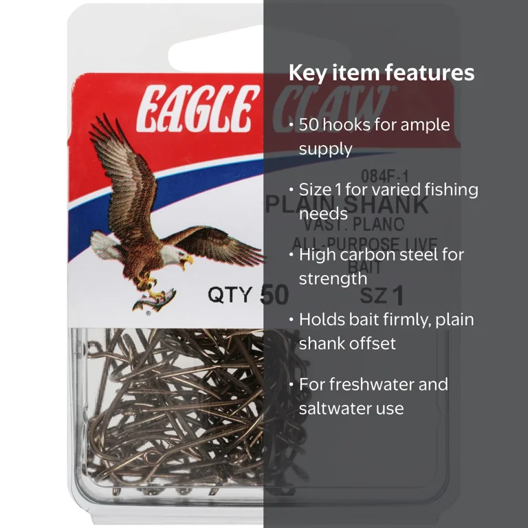 eagle claw fishing hooks sizes Lazer 2x Treble Hook L374G-5/0 5pcs Easily attach these pre Eagle Claw 2X Treble Regular