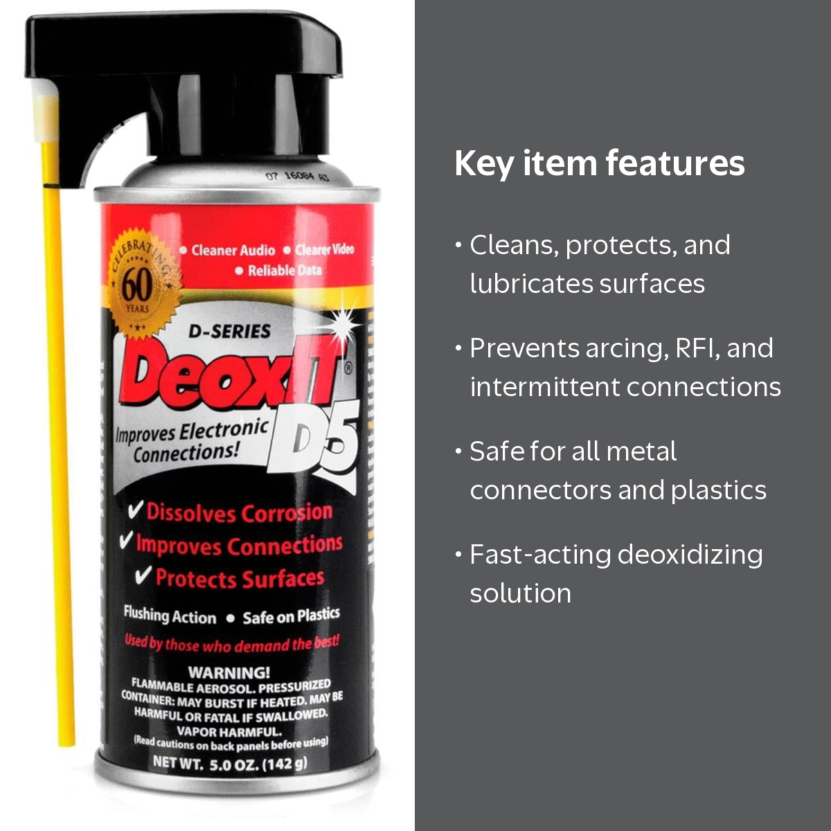Hosa Technology DeoxIT Contact Cleaner, 5 oz, Deoxidizing Solution