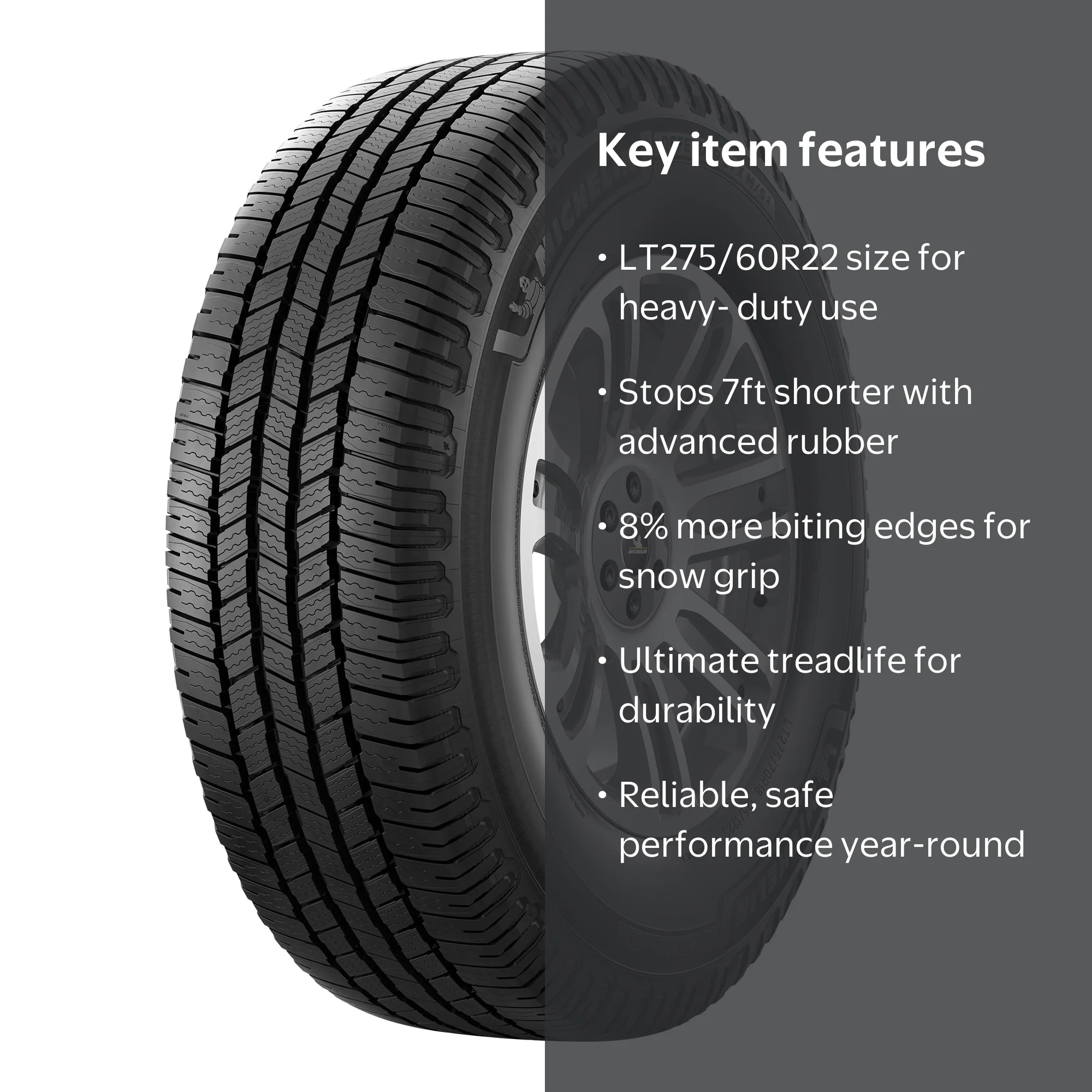 Michelin Defender LTX MS2 LT275/60R22 125/122S E - Walmart.com