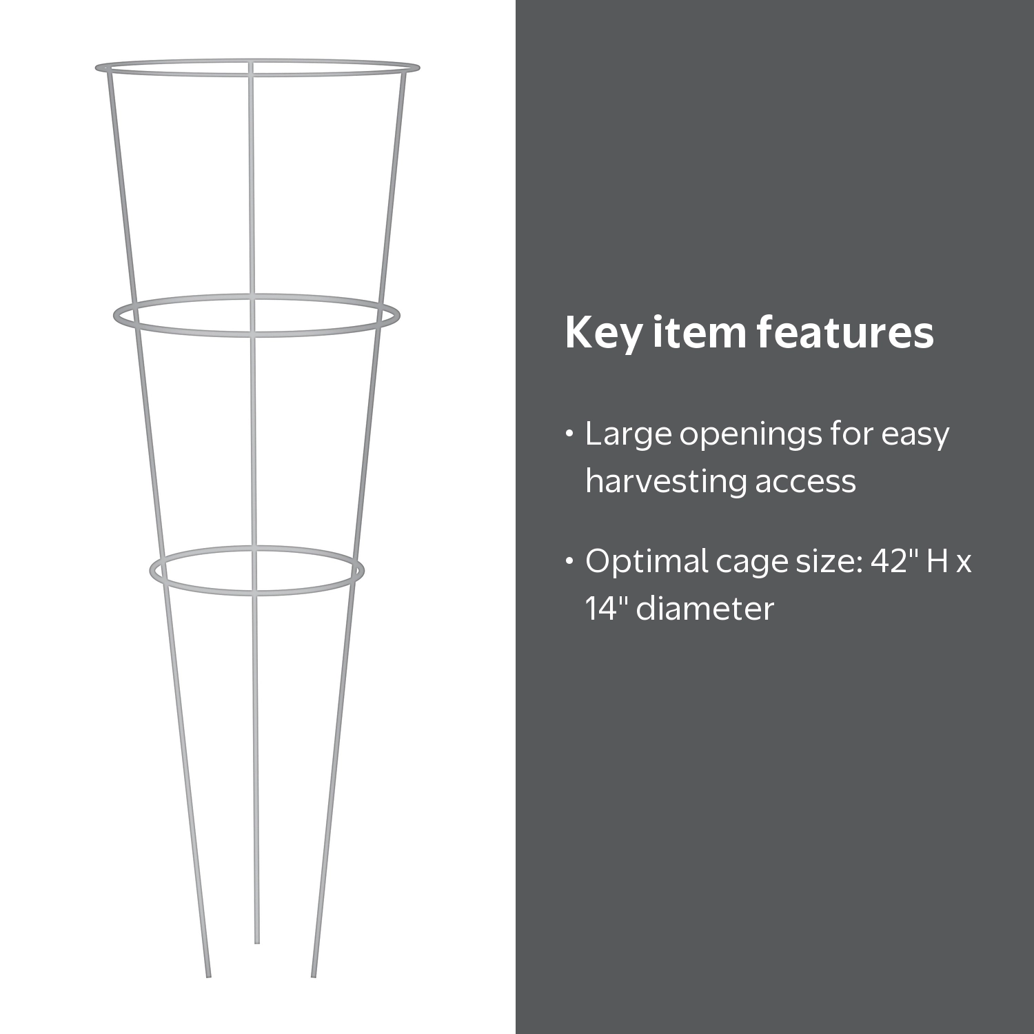 Expert Gardener 42 in. Heavy Duty Galvanized Steel Tomato and