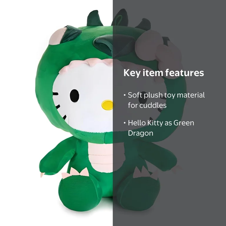 Hello Kitty, Green Dragon Plush, 9.5-Inch, Polyester - Walmart.com