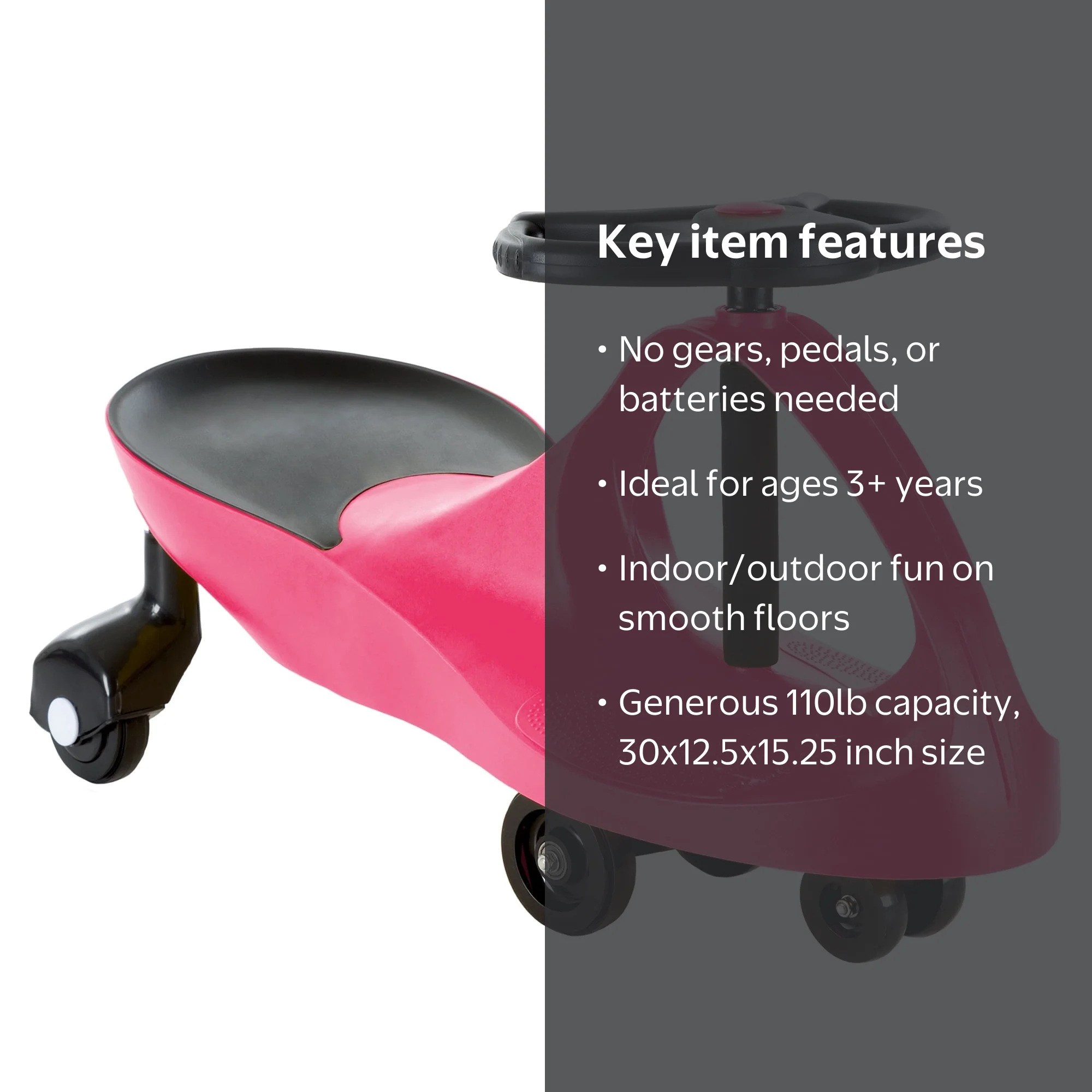 O*G様 LIL RITTY Lil' Rider, Wiggle Car, Pink, Twist, Wiggle, and Go - Walmart.com