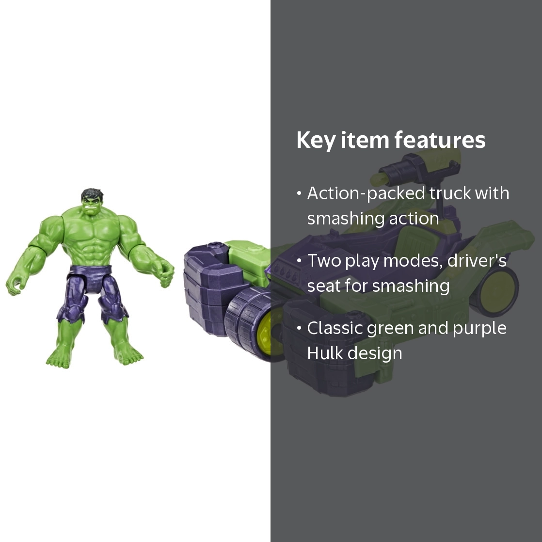 Marvel Avengers Hulk Blast & Smash Truck, 4-inch, Epic World of