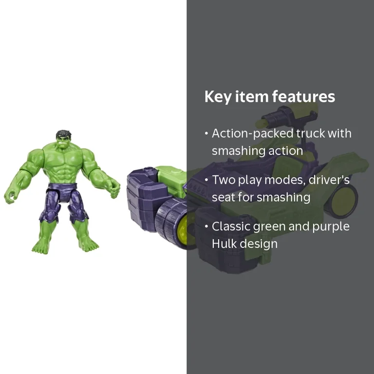 Marvel Avengers Hulk Blast & Smash Truck, 4-inch, Epic World of