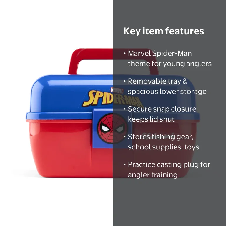 child's fishing tackle box Shakespeare Customize-It Box, Kids Tackle with Tackle Included the fun of digging for worms Gund My First Tackle Box