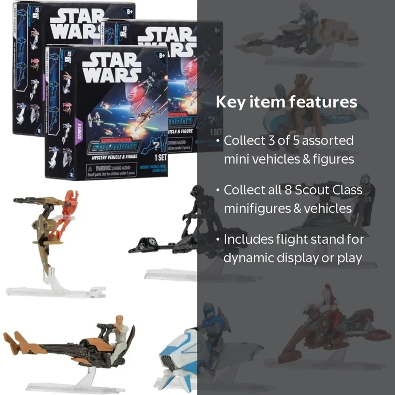 Star Wars Micro Galaxy Squadron Speeder Mystery Box Set, 3Pk