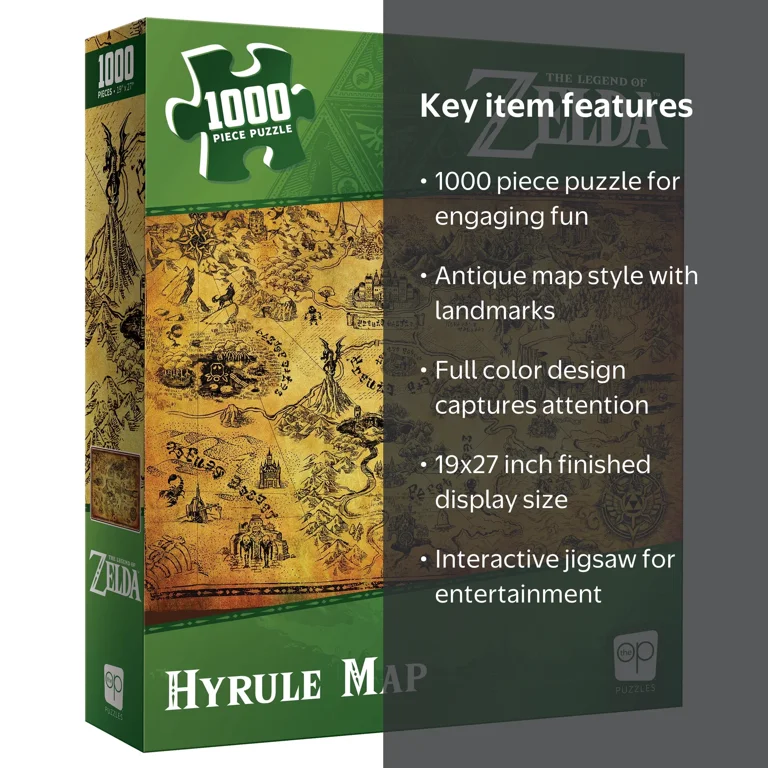 MAPOFTHESOUL　セット USAopoly, Jigsaw Puzzle, 1000 Pieces, The Legend of Zelda Hyrule