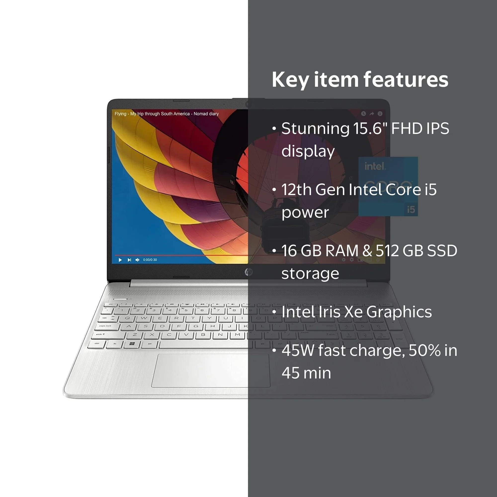 HP 15.6 inch Business Laptop, 12th Gen Intel Core i5, 16GB RAM