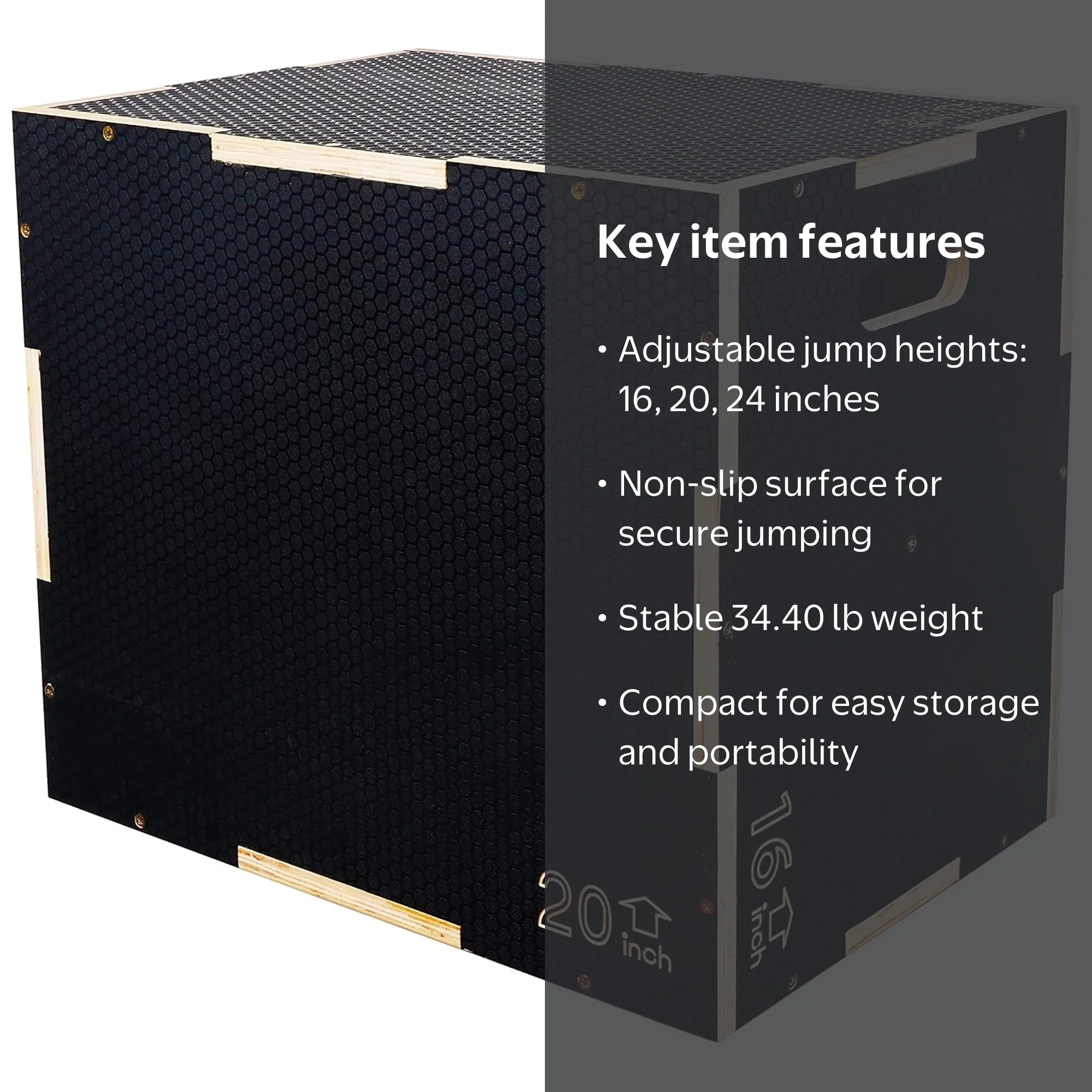 Fitvids, Wooden Plyometric Box, 24