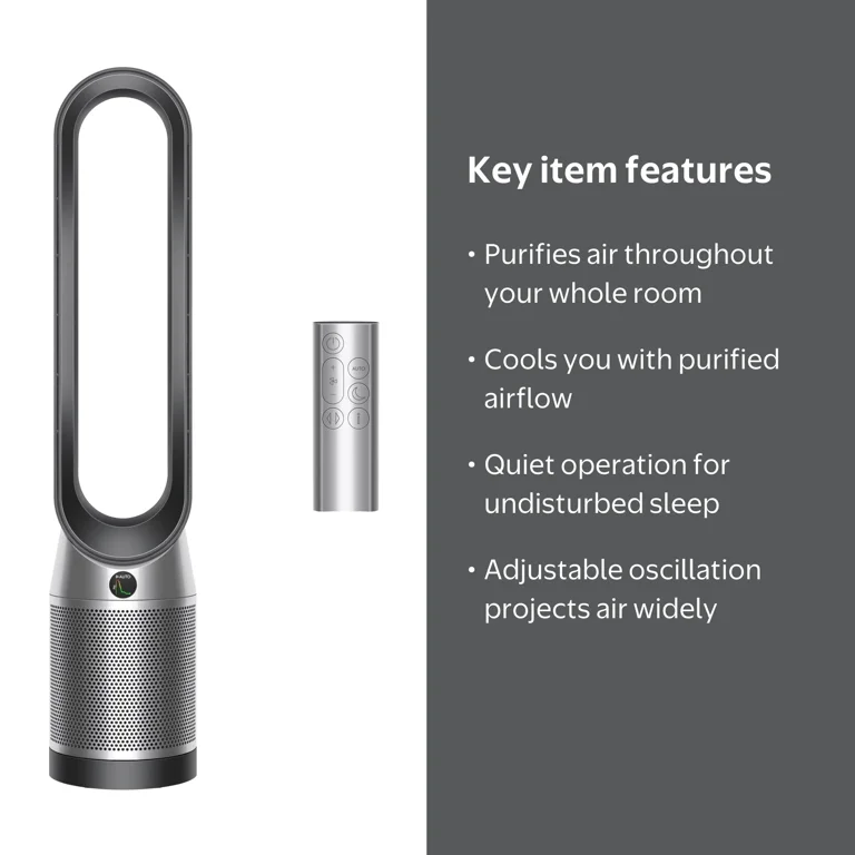 Dyson Purifier Cool Fan Gen1 TP10, Black Nickel, HEPA Filter, 360