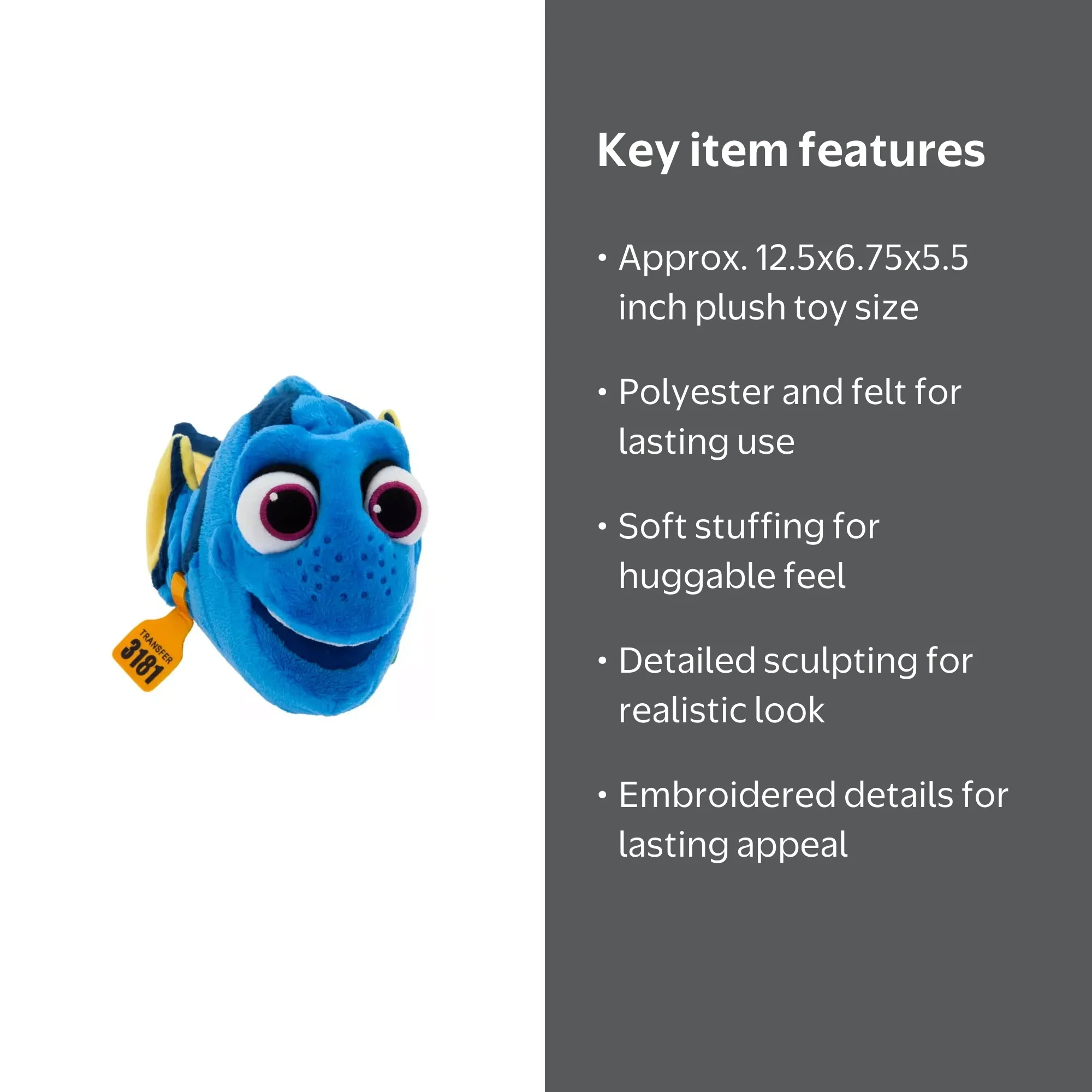 Disney Pixar's Finding Dory Transfer 3181 Plush Toy Stuffed Animal