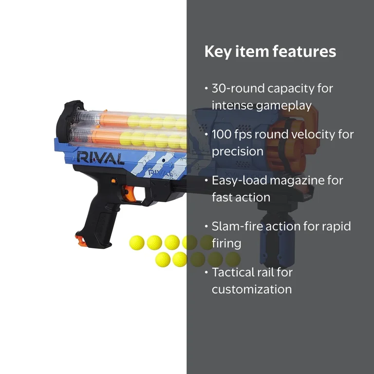 Nerf Rival Artemis XVII-3000 High Capacity Blue Blaster Gun with