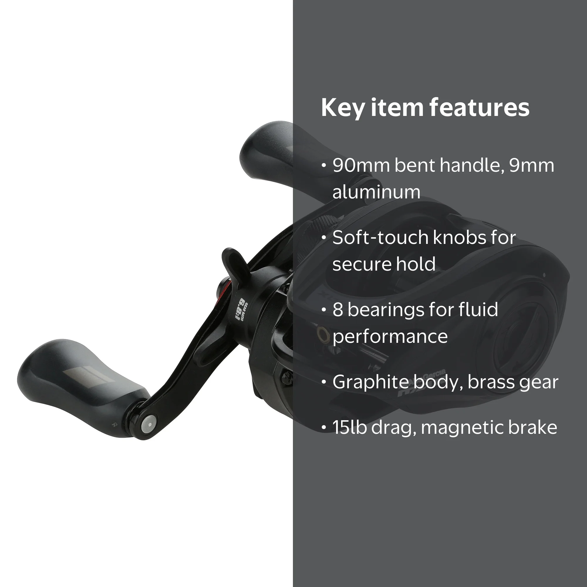 Abu Garcia Max SX Low Profile Baitcast Reel, Right-Handed, Black