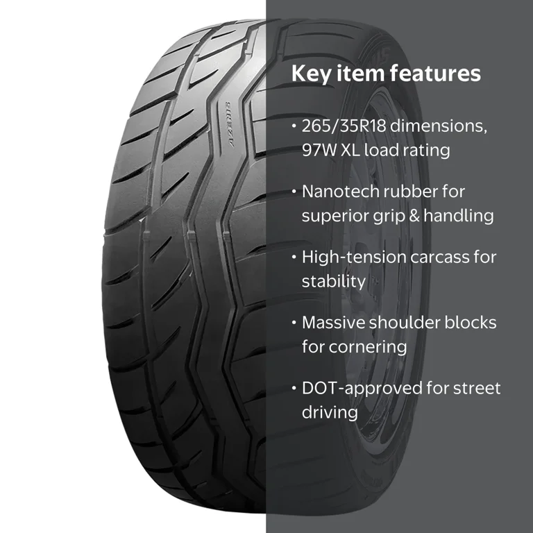 Falken Azenis RT-615K+ 265/35R18 97W XL Sport Passenger Tire for