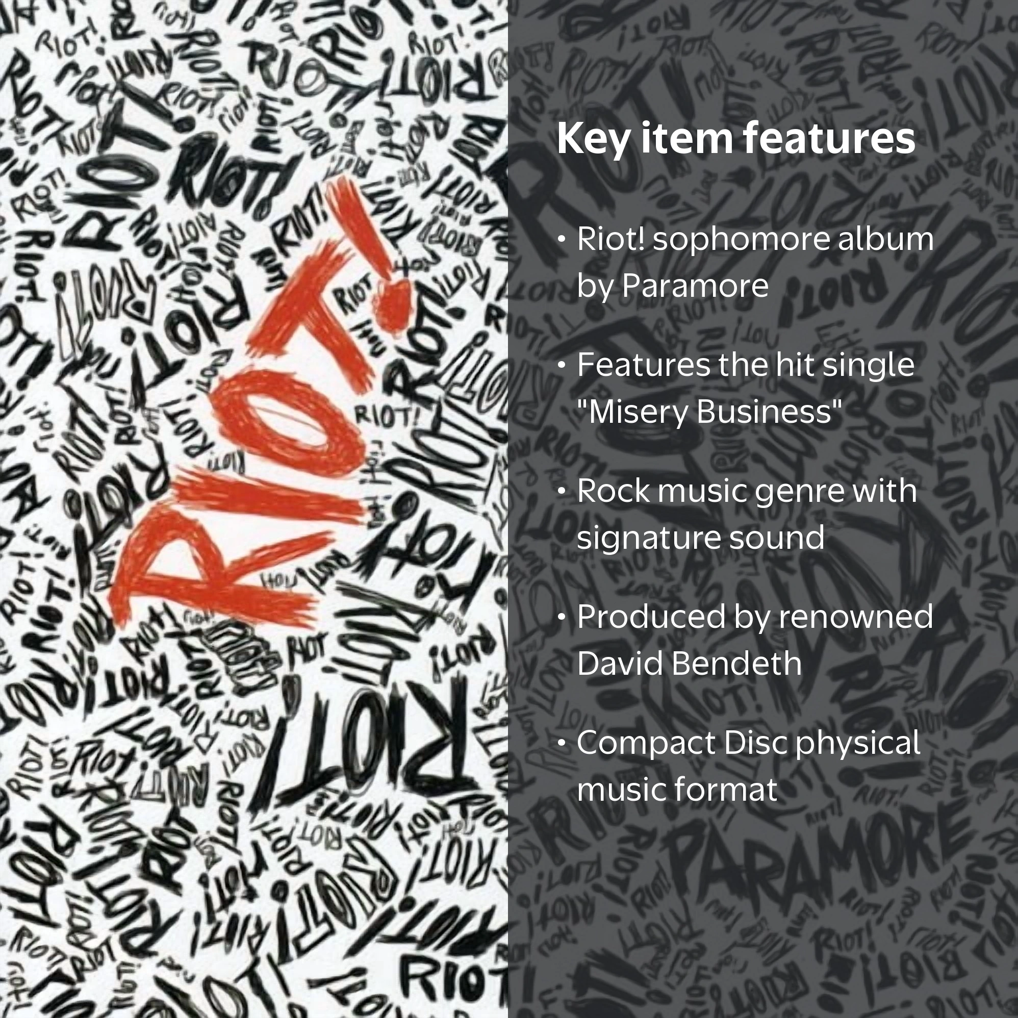 Fueled By Ramen, Paramore - Riot! - CD, Punk-Pop Album - Walmart.com