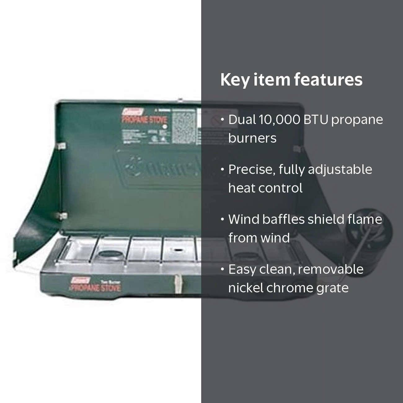 Coleman, 2 Burner Propane Stove, SKU ZX99TRVAL63139, Silver